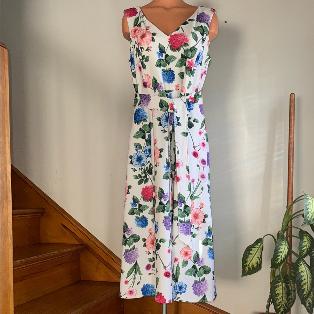 Calvin Klein White Floral Maxi Dress